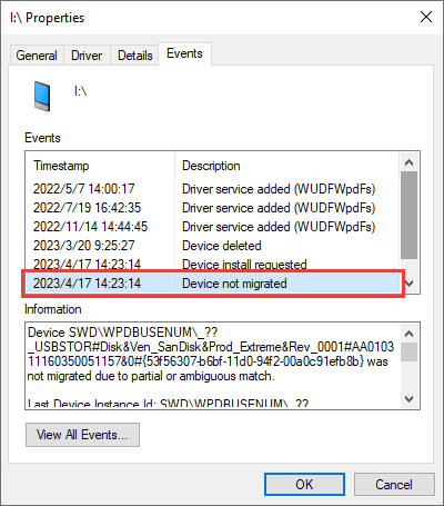 Device Not Migrated