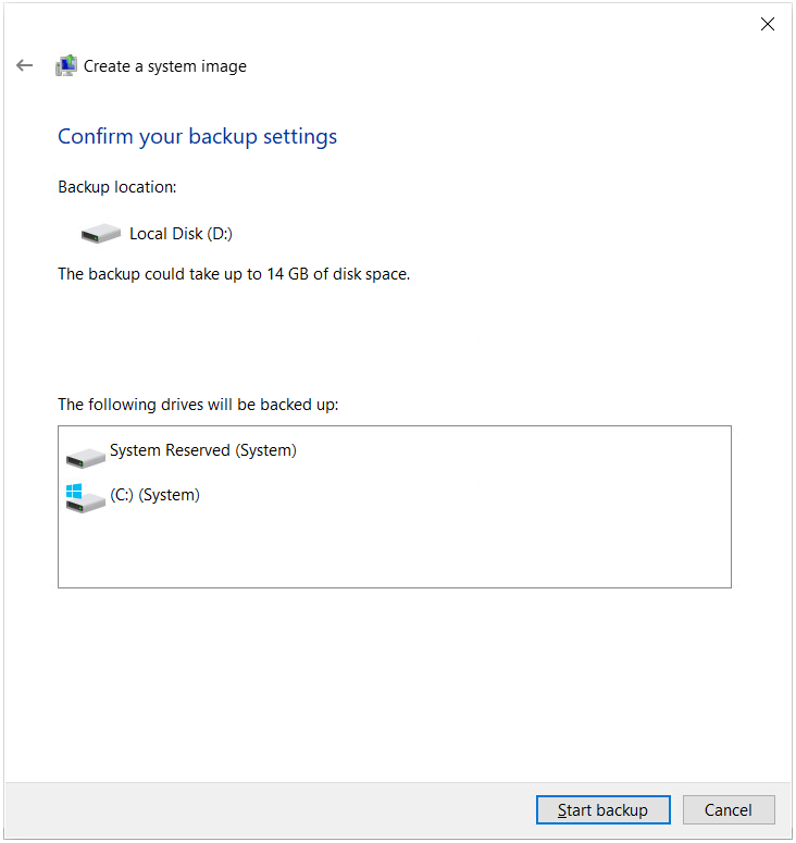 back up Windows