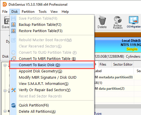 Convert to Dynamic Disk