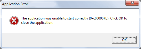 The application was unable to start correctly (0xc000007b)