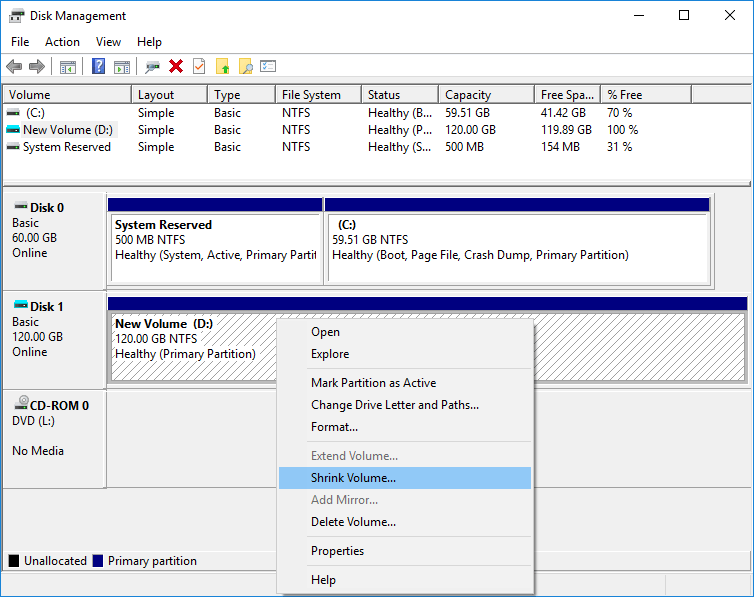 partition USB drive